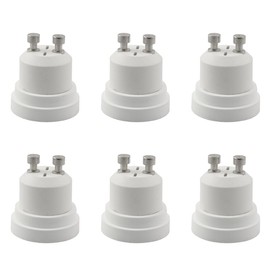 SQXBK 6PCS White GU10 to E12 LED Light Bulb Base Screw Extender Adapter Holder Socket Converter Lamp Bulb Socket Holder