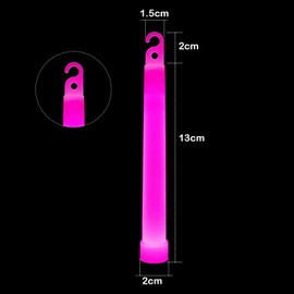 Trimming Shop 6 inch Glow Sticks Lanyard Premium Ultra Bright Glow in the Dark Rod Mega Party Pack of 25 (Pink) for New Year’s Eve, Graduation Party, Camping