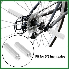 Motoforti 1 Pair Axle Rear Foot Pegs Footrests for BMX MTB Bike Fit 3/8" Axles Long-lasting