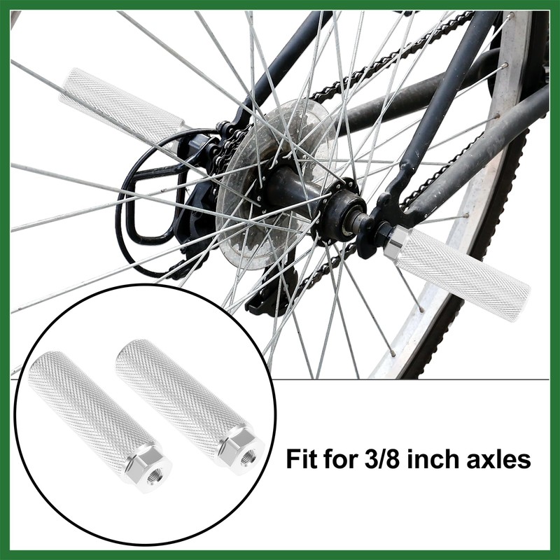 Motoforti 1 Pair Axle Rear Foot Pegs Footrests for BMX
