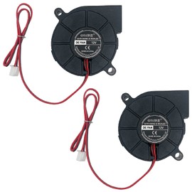 PENGLIN 2pcs DC Blower 5015 5cm Brushless Quiet Cooling Fan for 3D Printer Cooling Turbo Blower Fan Sleeve Bearing 50x50x15mm(5015 DC 12V)