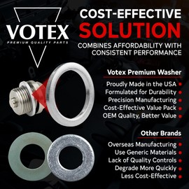 Votex - Oil Drain Plug Crush Washer fits Can-Am Maverick X3 Turbo R (2017-2019) - 20 Pack - Made in USA