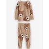 NEXT Snuggle 3 Pack 100% Cotton Pyjamas, Brown/Cream