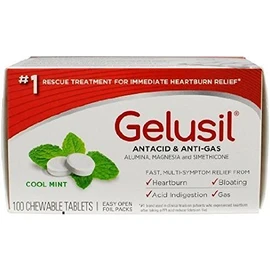 Gelusil Antacid & Anti-Gas 100 Chewable Tablets (Pack of 4)