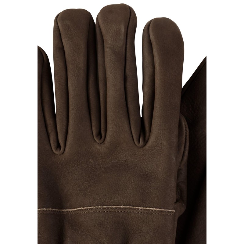 camel active Men's Leather Gloves, dark brown