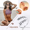 Silvora Adjustable Silver Toe Ring for Mother Lovely Leaf Tail