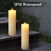 14" x 4" Large Outdoor Candles, Waterproof Flickering LED Flameless