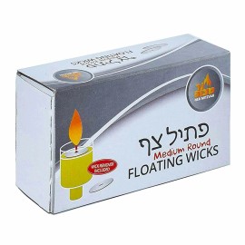Ner Mitzvah 50 Medium Round Floating Wicks Shabbos Chanukah Oil Candle