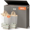 SOLEDI 180L 3-Section Laundry Hamper with Lid, Extra Large Dirty