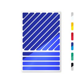 Reflexsticker Stripe Mix Classic Edition with 6 Colours to Choose From Two Reflection Strengths (Light and Pro) | Radian Size L (16 x 10.5 cm) | for Prams, Bicycles, Helmets, Cargo Bike (Light Blue)