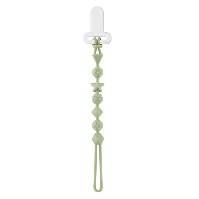 Pandaear 6 Pack Silicone Pacifier Clips, One Piece Design Teething