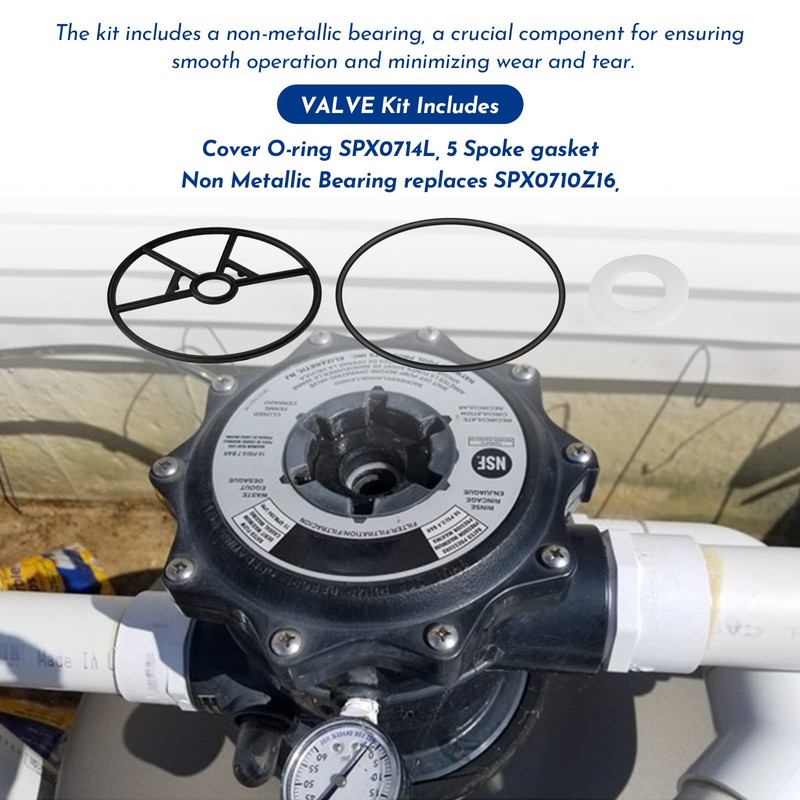 Variflo XL Valve 1 1/2 SP714T O'Ring Gasket Rebuild Kit,