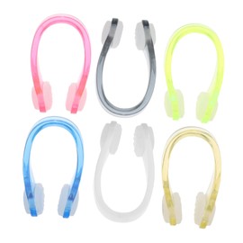 Mipcase 6pcs Swimming Nose Clip Waterproof Training Swim Nose Swim Nose Plug Nose Holder for Swimming Nose Clamp for Swimming Nose Plugs Diving Swimming Nose Plugs Adults Silica Gel