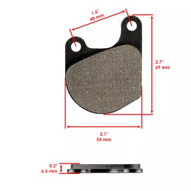 Caltric Brake Pads for Harley Davidson FXRs 1340 Low Glide 80 1982 1983 1984 Front Pads