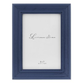 Lawrence Frames 746657 5x7 Durham Weathered Navy Blue Wood Picture Frame