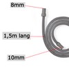 TronicXL Drain Hose 8 mm - 10 mm 1.50 m