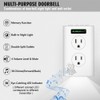 Wireless Doorbell,Door Bell Kit with Extra Outlets & Nightlight,1400Ft Range,Doorbell