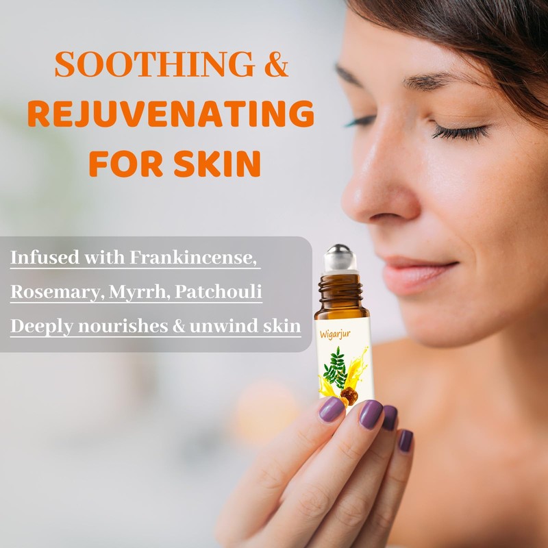 3 PCS Frankincense Essential Oil Blend Oils Roll On, Patchouli,