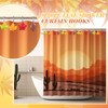 Cinnvoice 12 Pcs Maple Leaf Shower Curtain Hooks Fall Autumn
