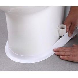 White Caulk Tape Bathroom Easy DIY Sealant Solution Peel & Stick for Bathtubs Toilets Walls Floors Tiles Wallpaper Edges, Quick & Mess-Free Waterproof Sealing, Create a Clean Finished Look in Minutes