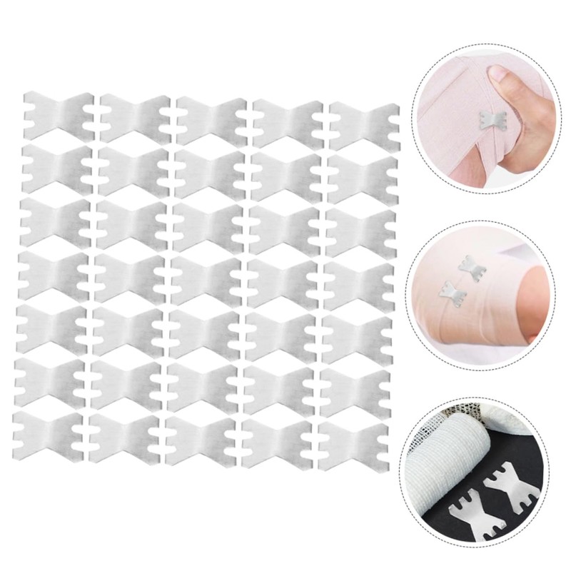 Minkissy Aluminum Bandage Fastener 100pcs Metal Buckle Bandage Clips for