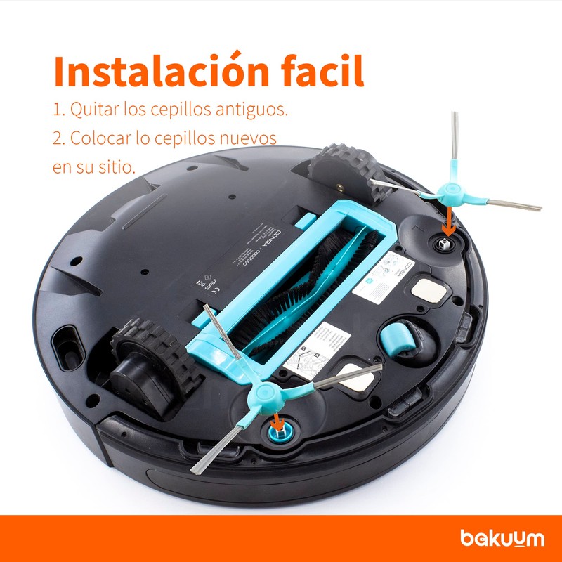 Pack of 4 Side Brushes for Cecotec Conga Series 3090