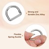 sourcing map 5pcs Metal D Ring Spring Key Hooks 0.87"