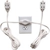 W4W, Twin Extension Cord Power Strip - 18 Foot Cord