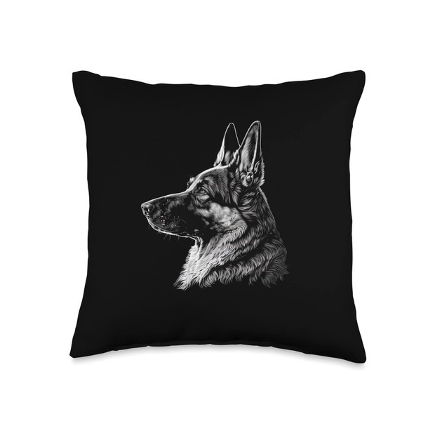 Funny German shepherd Dog Throw Pillow
