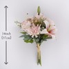 Peauley Artificial Fake Faux Flowers Silk Flower Arrangements Bouquets with