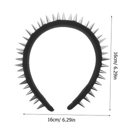 FRCOLOR Punk Headband with Rivet Design No Slip Hair Accessory for Women Fashion Headpiece for Music Festivals and Casual Outings Durable Cloth Material Stylish