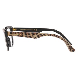 Dolce & Gabbana DG3360-3163 Eyeglass Frame LEO BROWN/BLACK w/DEMO LENS 54mm