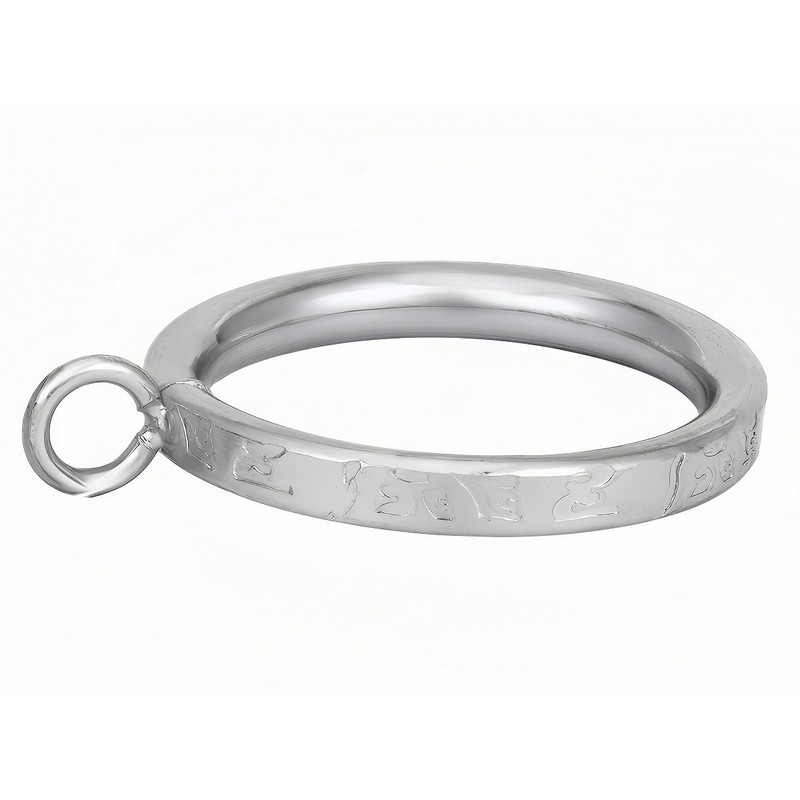 ZHHGTTUY Thick Metal Eyelet Curtain Rings with Ancient Script Engraving,1.73-Inch