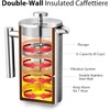 Miuly 34oz French Press Coffee Maker Stainless Steel Insulated Coffee