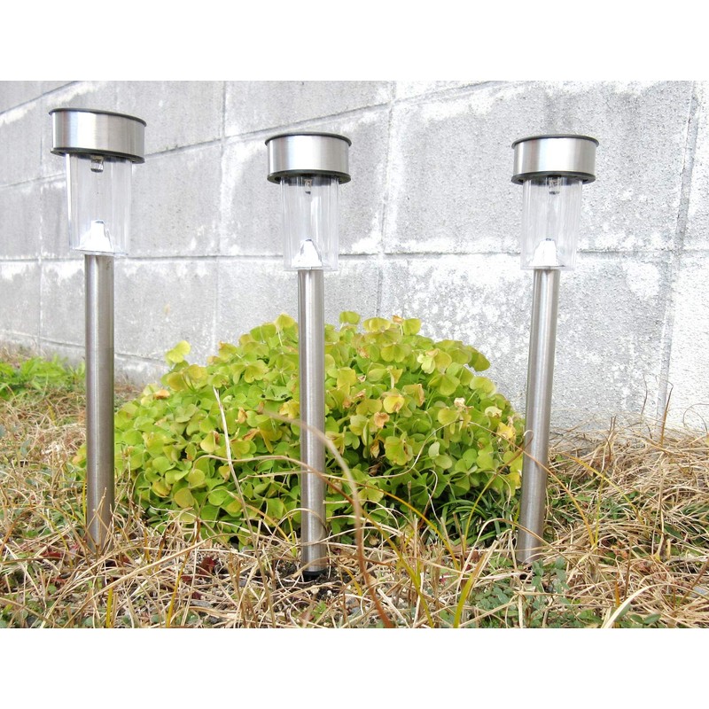 Trade One 30089 Stainless Steel Solar Garden Light, Set of