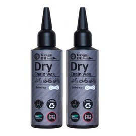 GREEN OIL Cycle Chain Dry Wax, White, 100 ml, Biodegradable, Natural, Eco Friendly, Free of PTFE PFOA Palm Oil Petroleum, Recycled Plastic Bottle, Road Bikes, Triathlons, Trail, Brompton, Made in UK