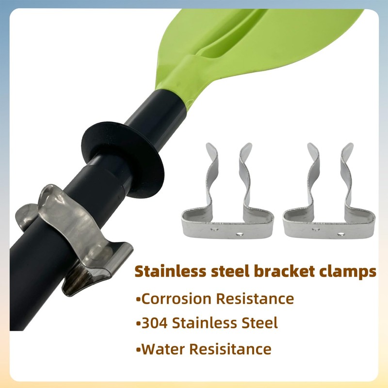 Lssapr 4Pcs Boat Hook Holder Stainless Steel Marine Spring Clamp