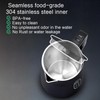 QUAXWELL 1.5L Electric Kettle Stainless Steel, Double Wall Cool Touch