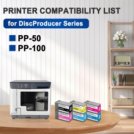 KSUMEI PP50 PP100 PJIC6 C13S020452 Ink Cartridges Set PJIC-6 for DiscProducer PP-50 PP-100 Printers (1-Pack, Black)