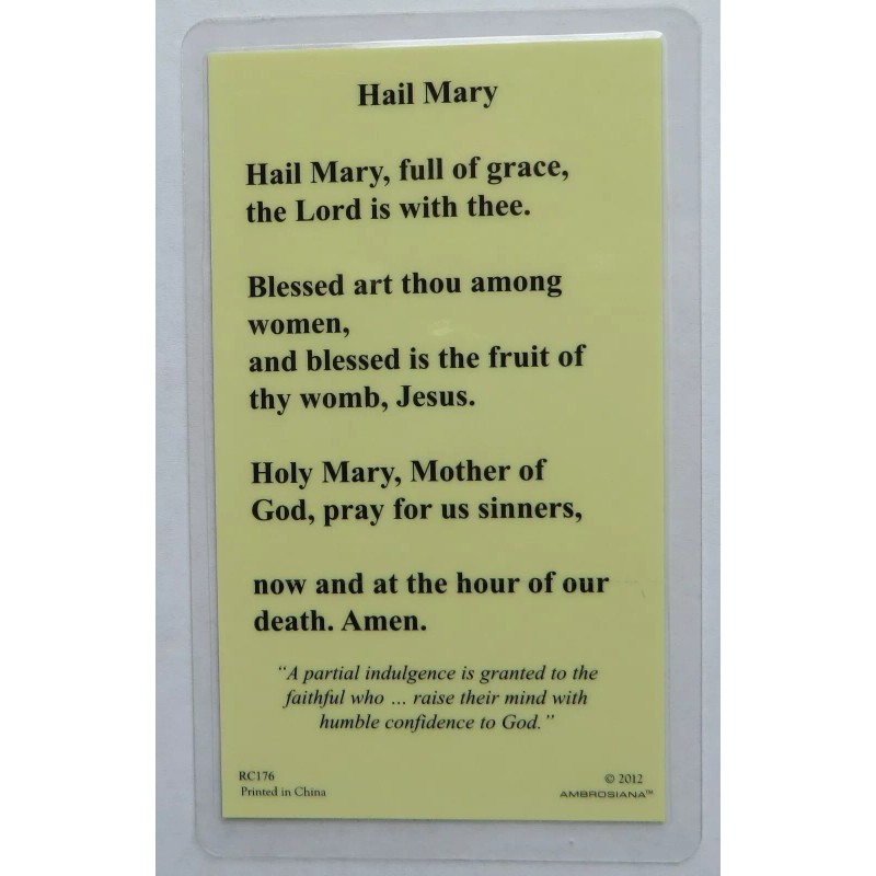 Hail Mary - Laminated Holy Card