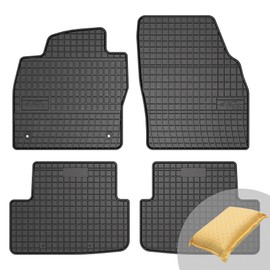 FROGUM EL Toro Rubber Mats All Year Round Set of Car Floor Mats for Seat Ibiza V from 2017, for Volkswagen Polo VI from 2017 | Durable Rubber Material | 1.5 cm Protective Edge