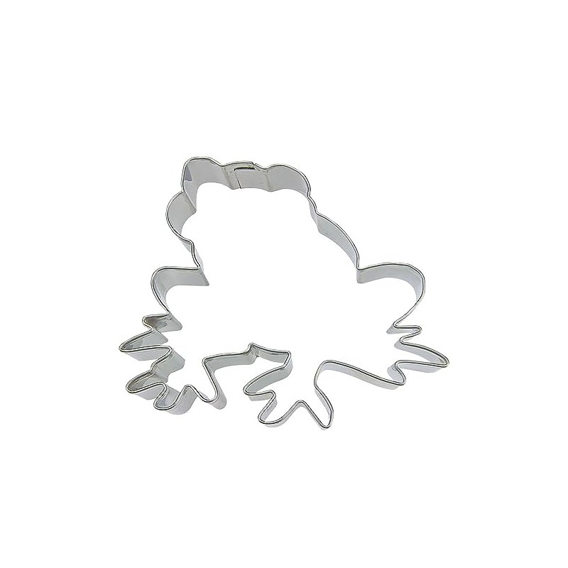 Staedter Frog Shape Cookie Cutter, Silver, 7 cm