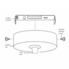 LEDSone 105mm Lighting Fixture Ceiling Plate Bracket Fitting Ceiling Rose