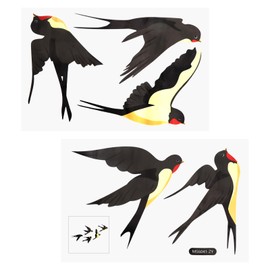 5 Stück Vogelaufkleber für Fensterscheiben Vogelschutz Fenster, Fensteraufkleber Vogelschutz Vogel aufkleber Fenster Fensterbilder Vögel,Dekoration zum Aufkleben auf Fenster zum Schutz vor Vogelschlag