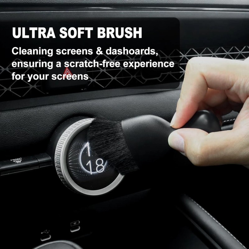 TTRCB 7PCS Car Detailing Brush Set, Ultra Soft Boars Hair