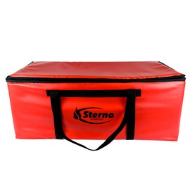 Sterno Delivery Insulated Vinyl Delivery Pizza Carrier, X-Large, 18.5" x 36" x 14" - Holds (10) 16" Pizzas