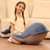 Tezituor 43.3 inch Giant Whale Stuffed Animal, Large Realistic Blue