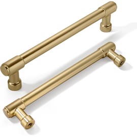 khtumeware 10 Pack 6 Inch(152mm) Champagne Bronze Kitchen Cabinet Handles Warm Brass Cabinet Pulls Gold Kitchen Cabinet Hardware for Cupboard Drawer Pulls Dresser Handle