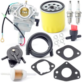 Dusledel 16-853-01-S Carburetor Kit Replacement for Kohler KT745-3011 KT745-3042 ZT730 ZT740 Replace 1685301S 16 853 01-S, with Fuel Pump Oil Filter Gasket Spark Plug
