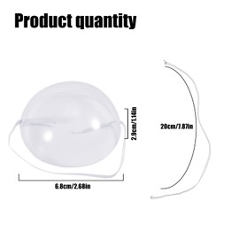 Doll Face Mask Cover with Elastic Band, Acrylic Transparent Toy Protective Display Case Cover Face Shield Accessory for Dressed Dolls